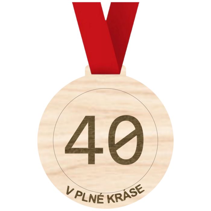 Narozeninová medaile s textem – 40 Narozeninová medaile s textem – 40