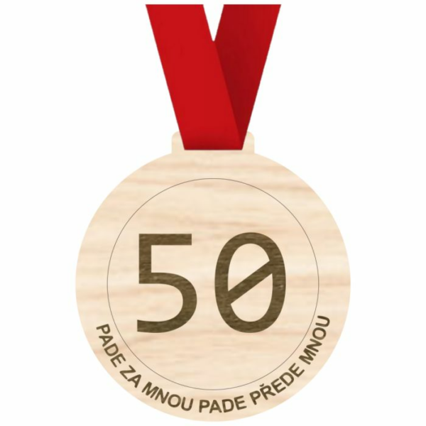 Narozeninová medaile s textem – 50