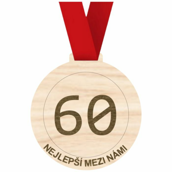 Narozeninová medaile s textem – 60