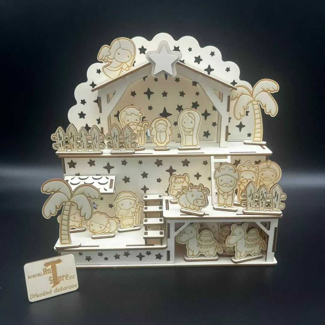 Vánoční betlém s postavičkami Vánoční betlém s postavičkami