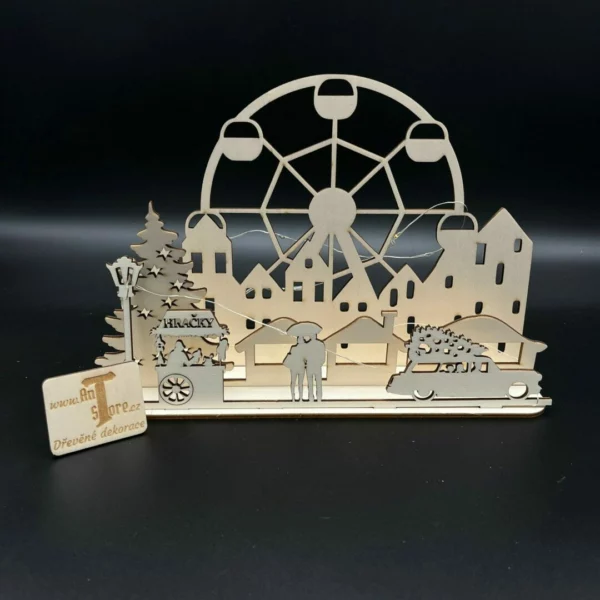 Vánoční vesnička s ruským kolem