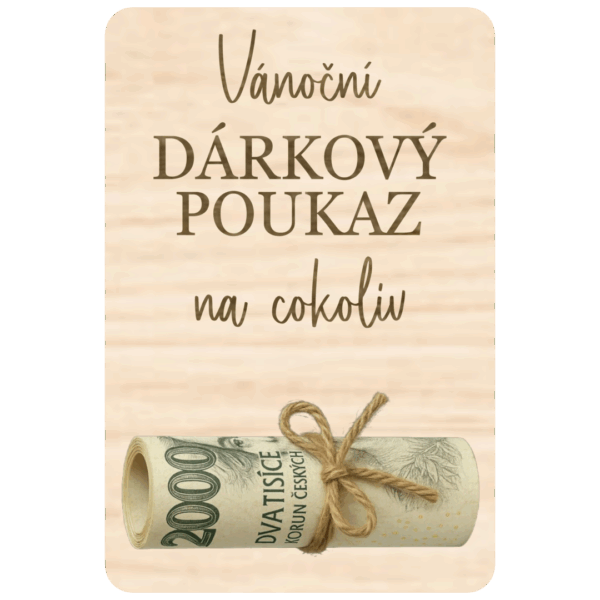 Destička na peníze – Dárkový poukaz