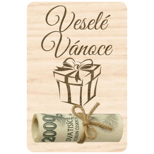 Destička na peníze – Veselé Vánoce