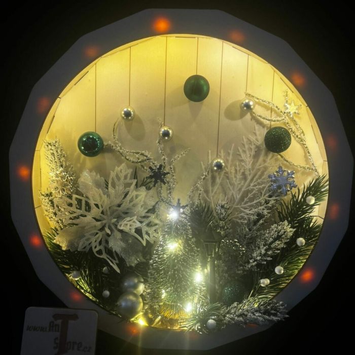 Vánoční kruh se světýlky - Zelený zeleny-svetlo-e1725970605660
