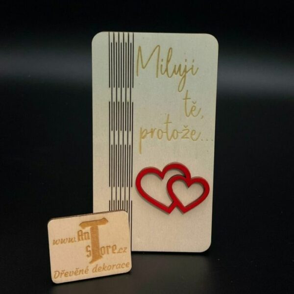 Krabička s citátem – Miluji tě