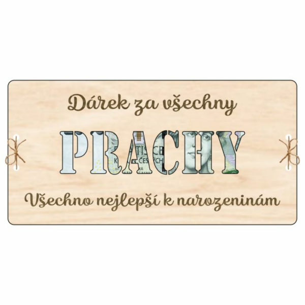 Kartička na peníze – PRACHY: Všechno nejlepší k narozeninám