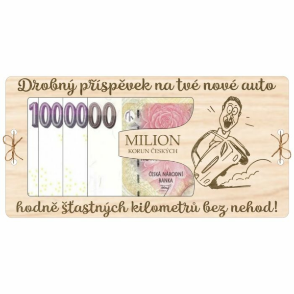 Kartička na peníze – Milión – Příspěvek na auto