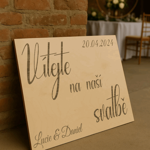 Svatební cedule – Vítejte na naší svatbě