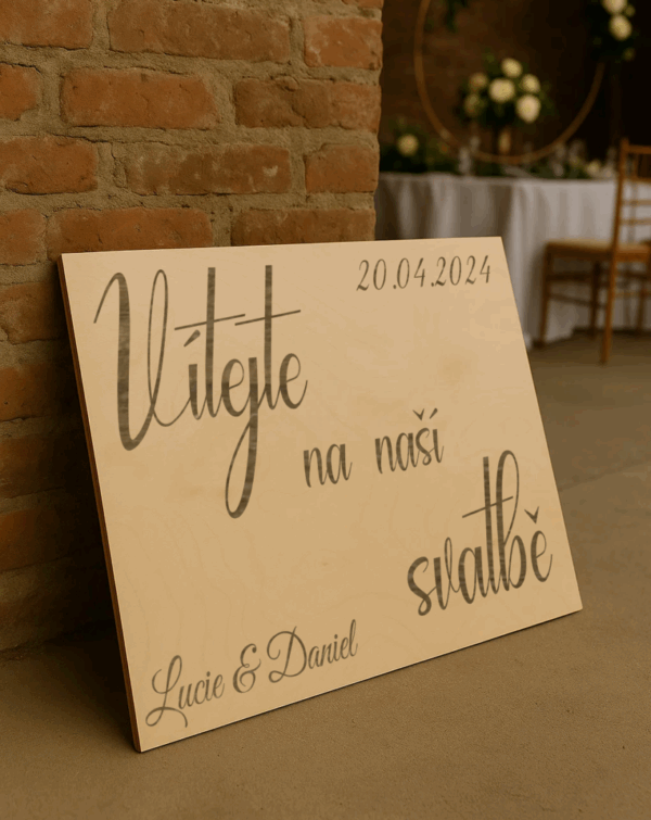 Svatební cedule – Vítejte na naší svatbě