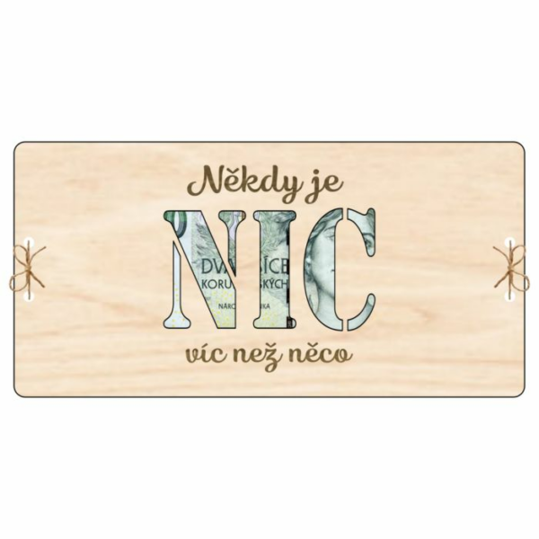 Kartička na peníze – NIC: Někdy je nic víc než něco