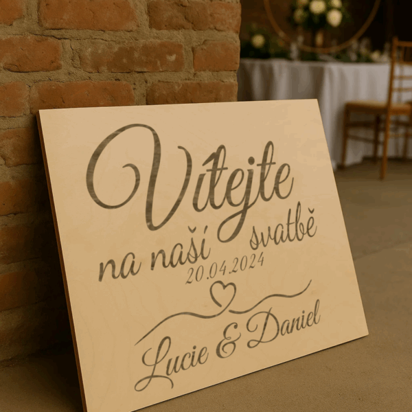 Svatební cedule – Vítejte na naší svatbě