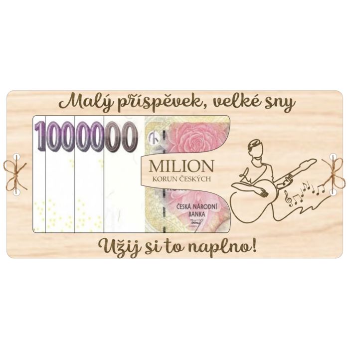 Kartička na peníze Milión – Příspěvek na kytaru Kartička na peníze Milión – Příspěvek na kytaru