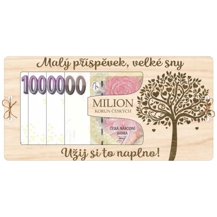 Kartička na peníze Milión – Příspěvek na velké sny Kartička na peníze Milión – Příspěvek na velké sny