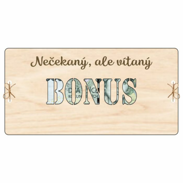 Kartička na peníze – BONUS: Nečekaný ale vítaný