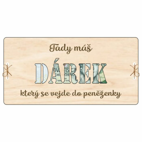Kartička na peníze – DÁREK: Do peněženky