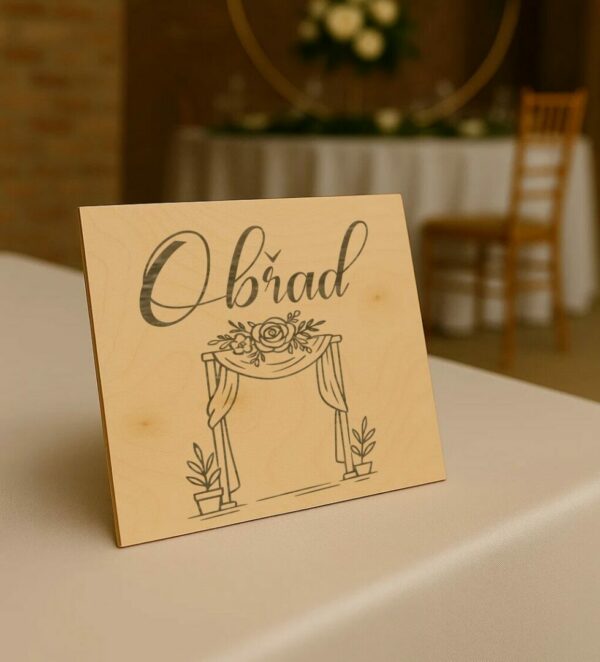 Svatební cedulka – Obřad