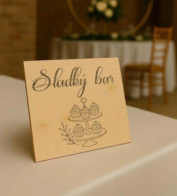 Svatební cedulka – Sladký bar