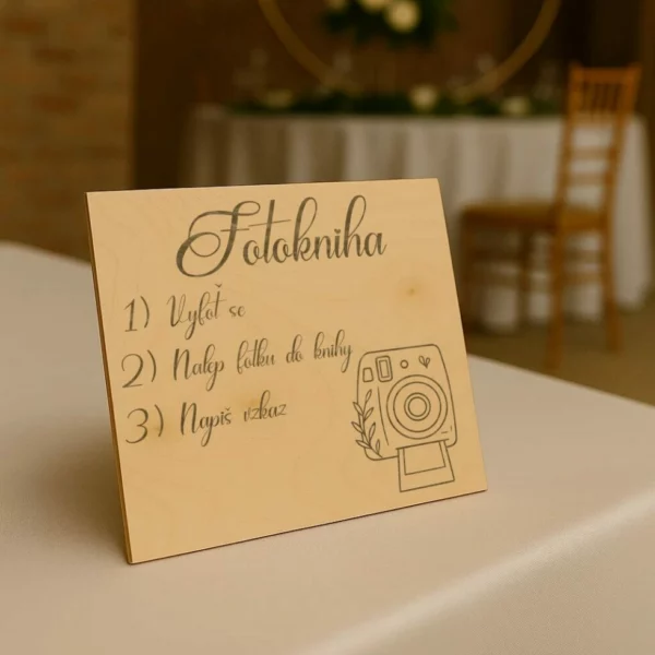 Svatební cedulka – Fotokniha