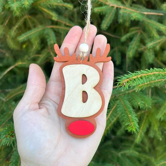 Dřevěné Vánoční písmenko - B Dřevěné Vánoční písmenko - B