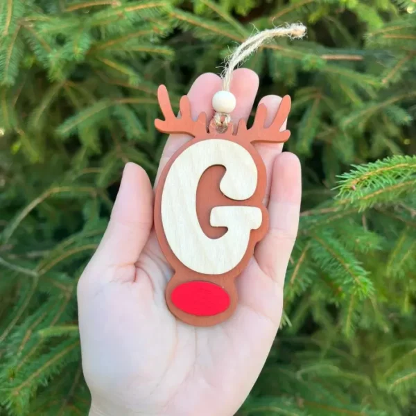 Dřevěné Vánoční písmenko - G