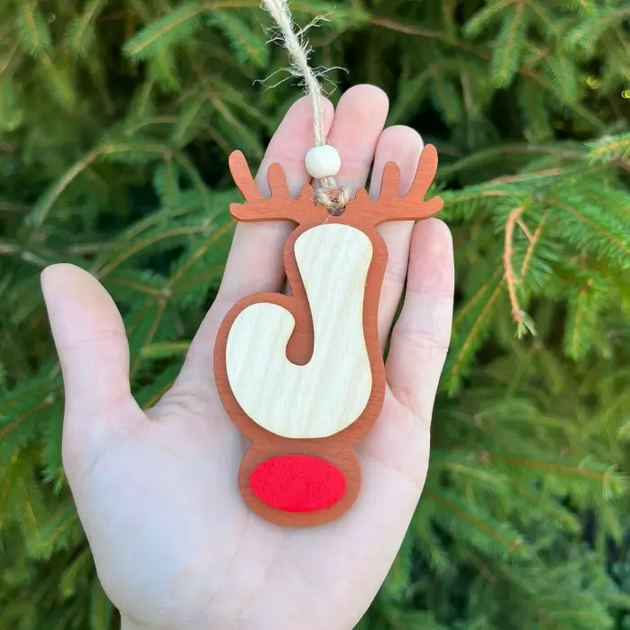 Dřevěné Vánoční písmenko - J Dřevěné Vánoční písmenko - J