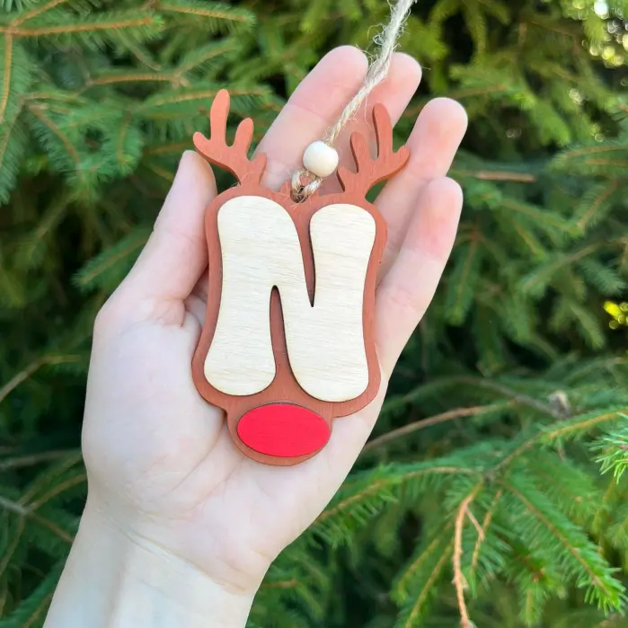 Dřevěné Vánoční písmenko - N Dřevěné Vánoční písmenko - N