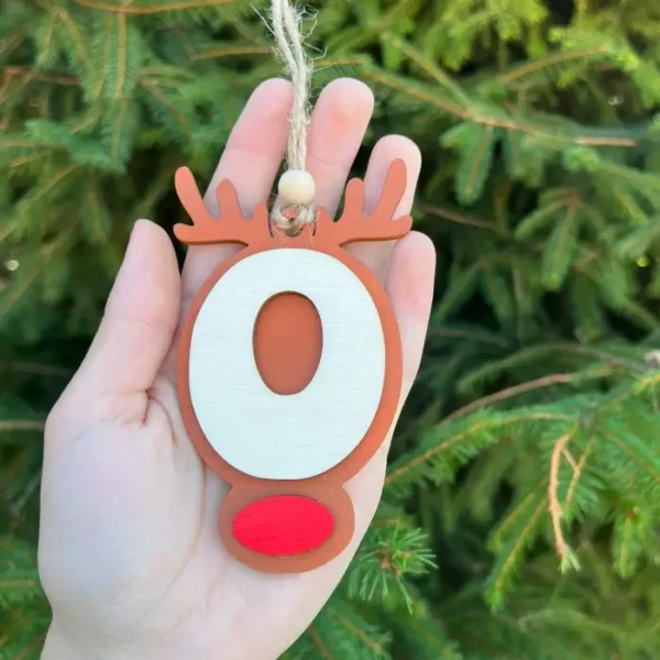 Dřevěné Vánoční písmenko - O