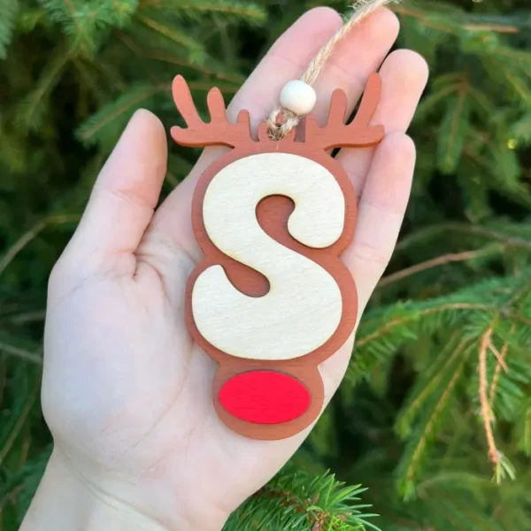 Dřevěné Vánoční písmenko - S