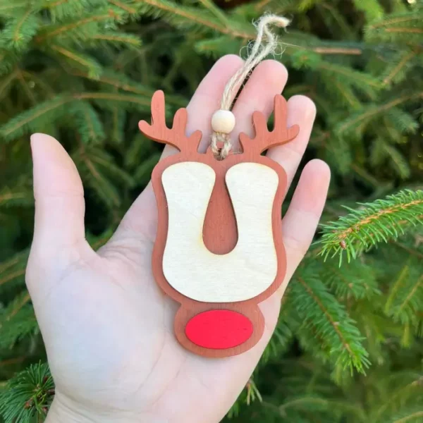 Dřevěné Vánoční písmenko - U