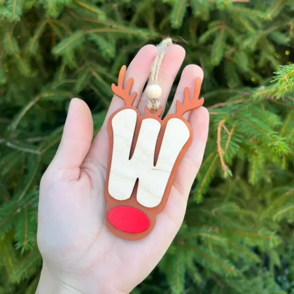 Dřevěné Vánoční písmenko - W