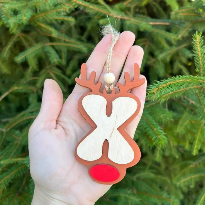 Dřevěné Vánoční písmenko - X Dřevěné Vánoční písmenko - X