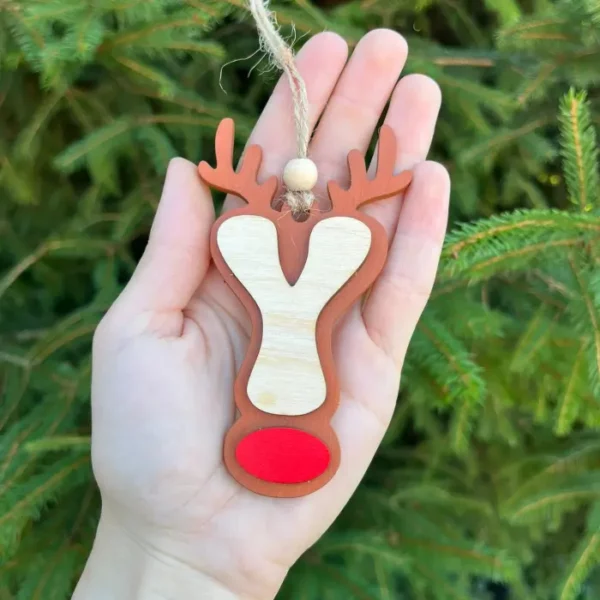 Dřevěné Vánoční písmenko - Y