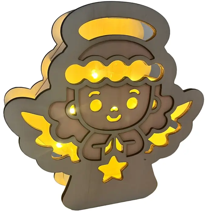 Dřevěný svíticí anděl Dřevěný svíticí anděl