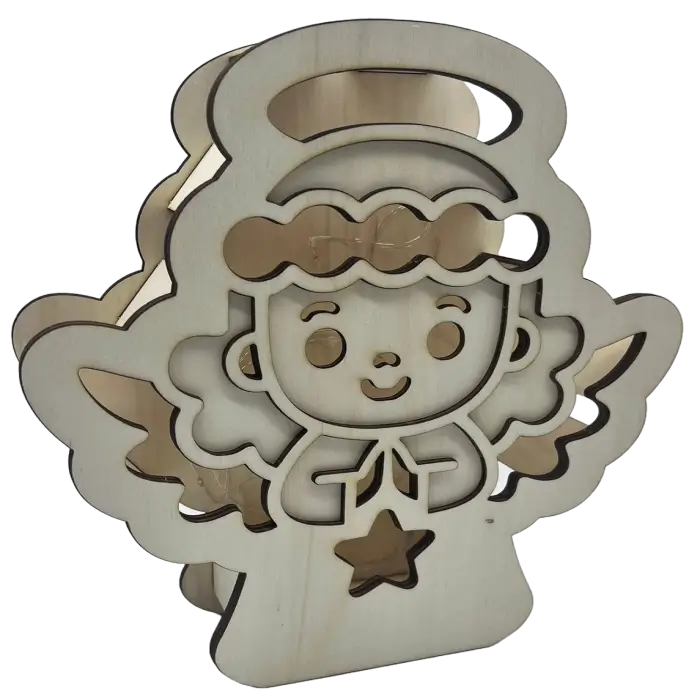 Dřevěný svíticí anděl Dřevěný svíticí anděl