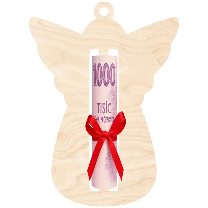 Vánoční ozdoba na peníze - Andělíček Vánoční ozdoba na peníze - Andělíček