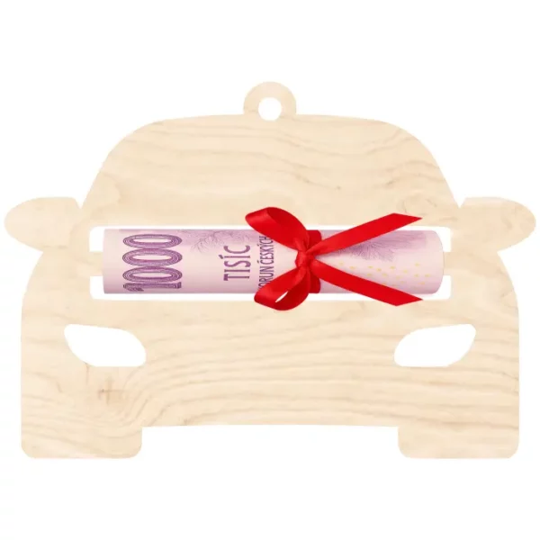 Vánoční ozdoba na peníze - Auto