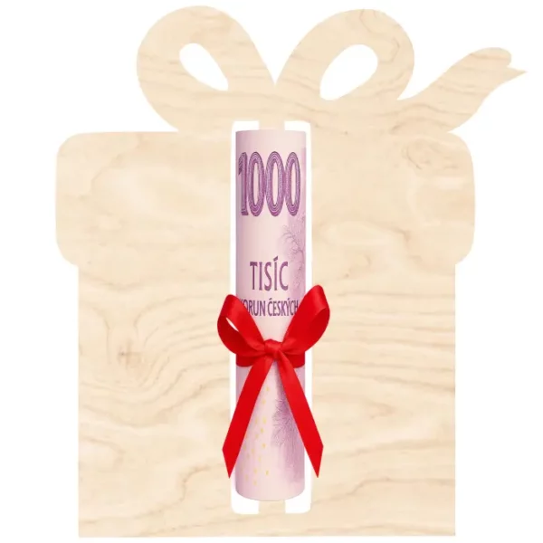 Vánoční ozdoba na peníze - Dáreček