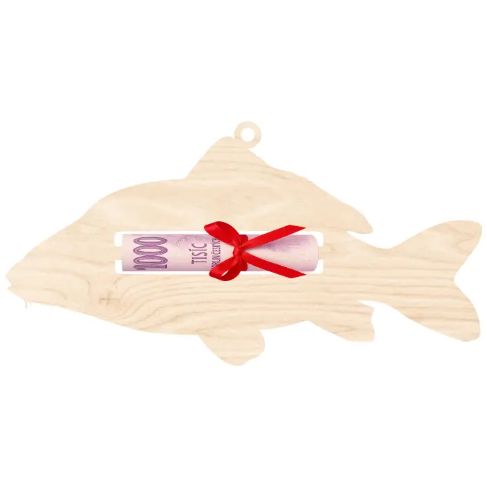 Vánoční ozdoba na peníze – Kapřík Vánoční ozdoba na peníze - Kapr