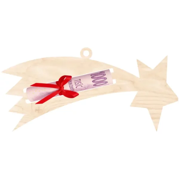 Vánoční ozdoba na peníze - Kometa