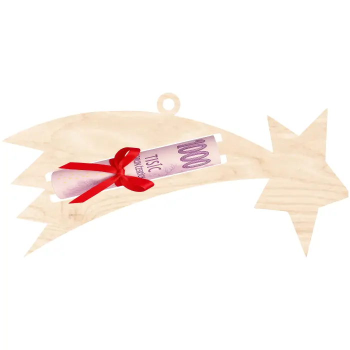 Vánoční ozdoba na peníze – Kometa Vánoční ozdoba na peníze - Kometa