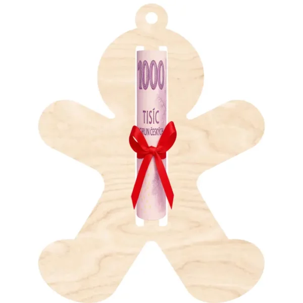 Vánoční ozdoba na peníze - Perníček