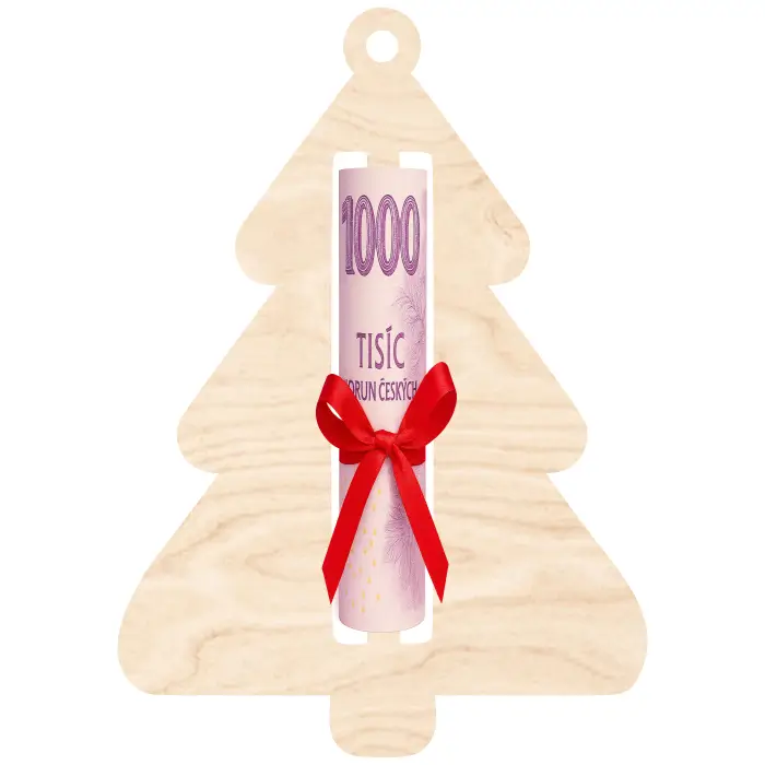 Vánoční ozdoba na peníze - Stromeček Vánoční ozdoba na peníze - Stromeček