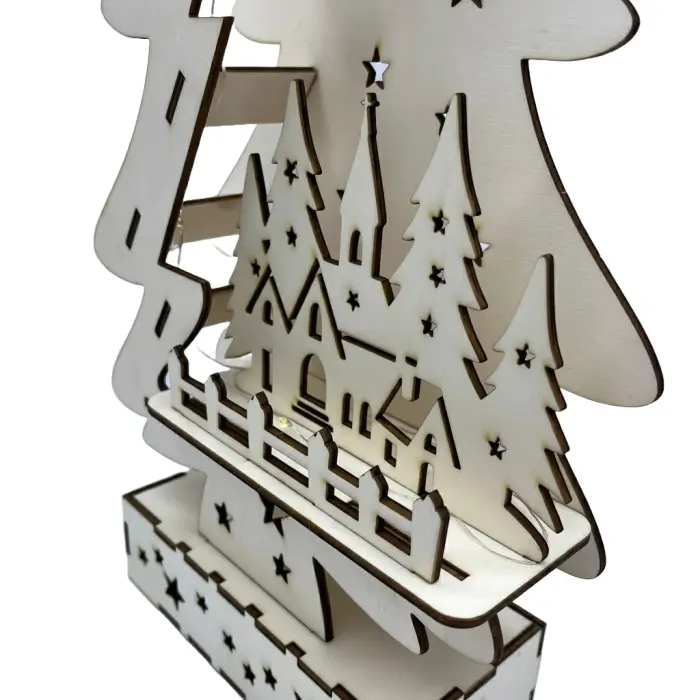 Svíticí stromeček s vesničkou Svíticí stromeček s vesničkou detail