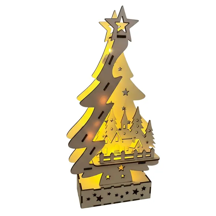 Svíticí stromeček s vesničkou Svíticí stromeček s vesničkou osvětlená