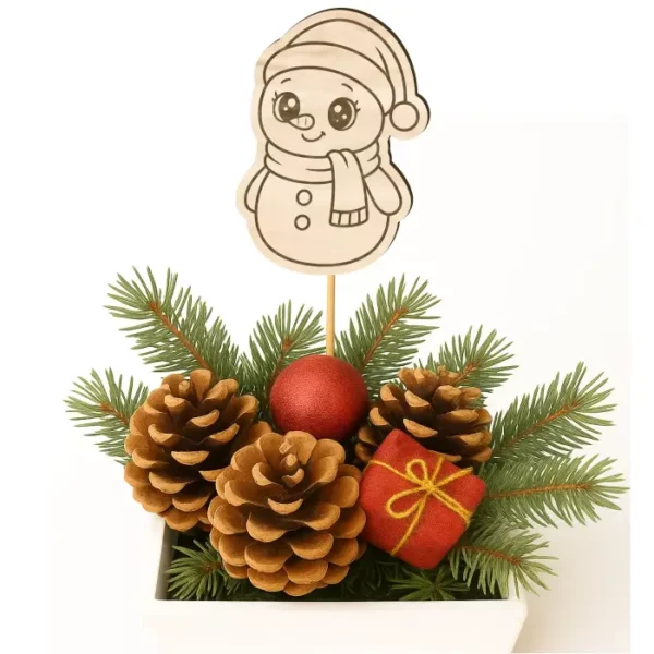 Zápich do truhlíků - Sněhulák holčička