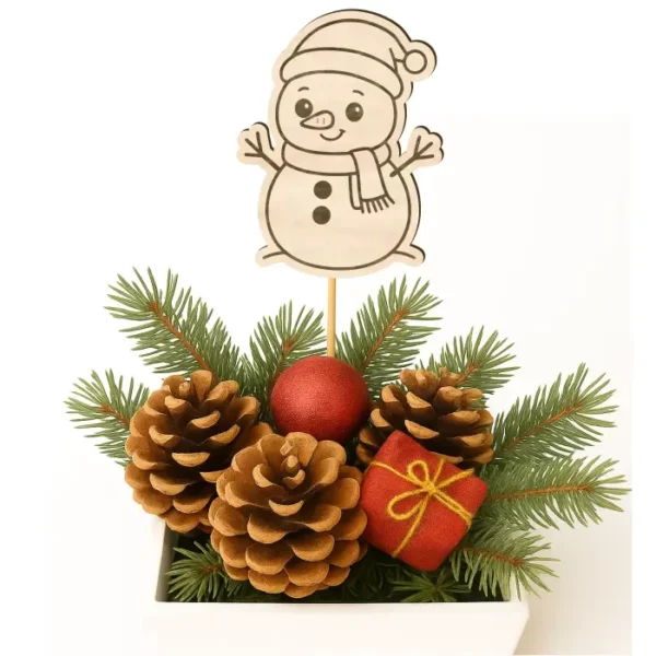 Zápich do truhlíků - Sněhulák s klackama