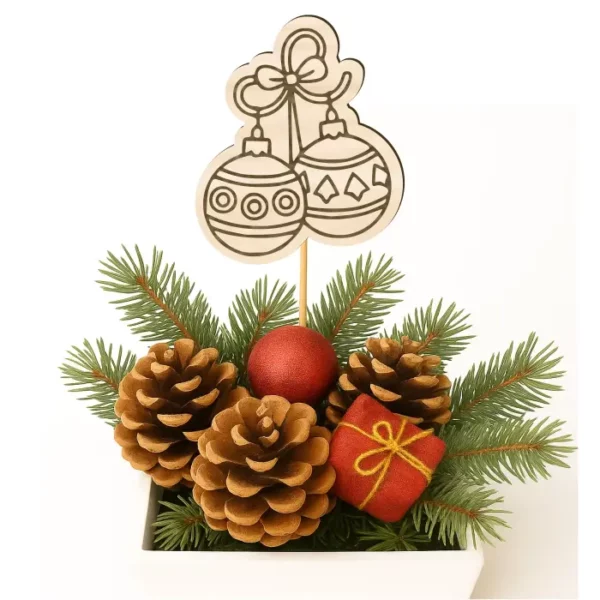 Zápich do truhlíků - Vánoční baňky