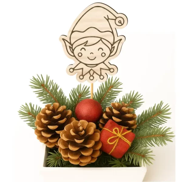 Zápich do truhlíků - Vánoční skřítek