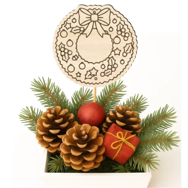 Zápich do truhlíků - Vánoční věnec