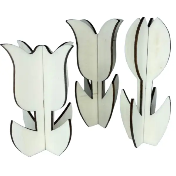 Set dřevěných květin